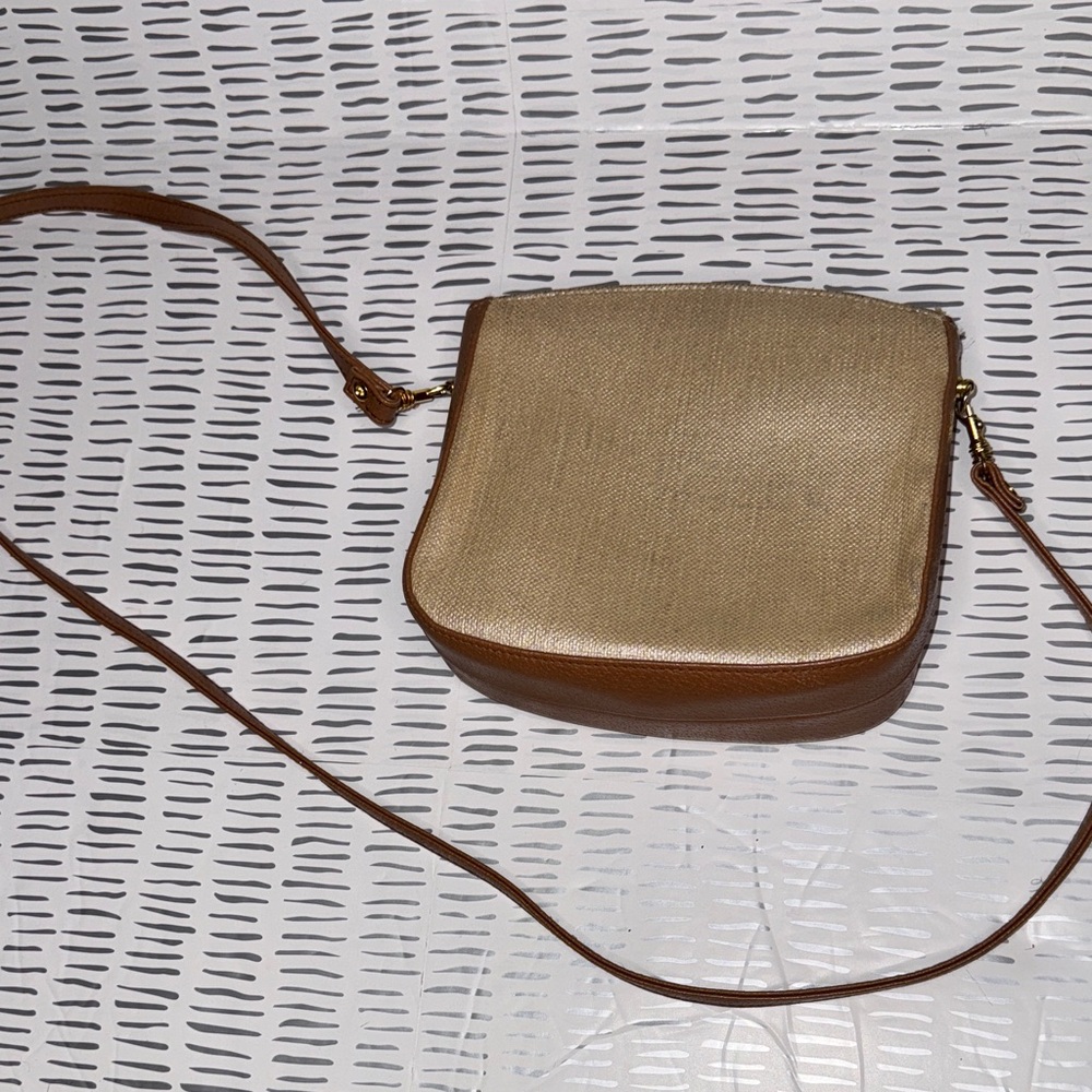 Mondani Tan and Brown Crossbody Bag